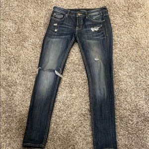 Distressed jeans